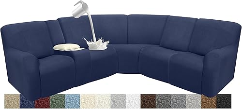 Miniatura 33 de Fundas de sofá reclinable impermeable para sección seccionales Fundas lavables para sofá en forma de L para sofás reclinables Fundas elásticas para