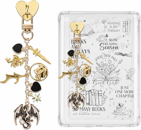 Kindle Accessories Vintage Dragon Charms Black Gold Elegant E-Reader ...