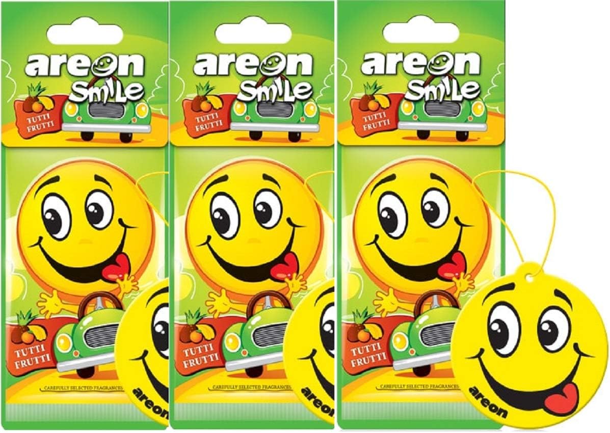 Smile Dry Car Air Freshener Tutti Frutti,Pack of 3