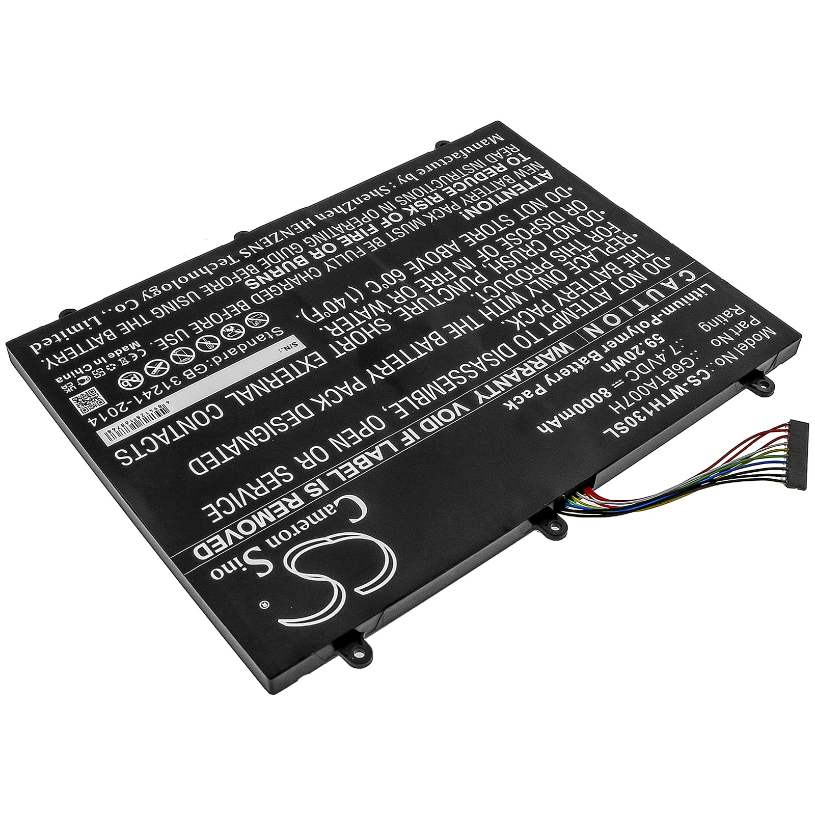FYIOGXG Cameron Sino Battery for Wacom Cintiq Companion 2, DTH-W1300 PN:Wacom G6BTA007H 8000mAh / 59.20Wh