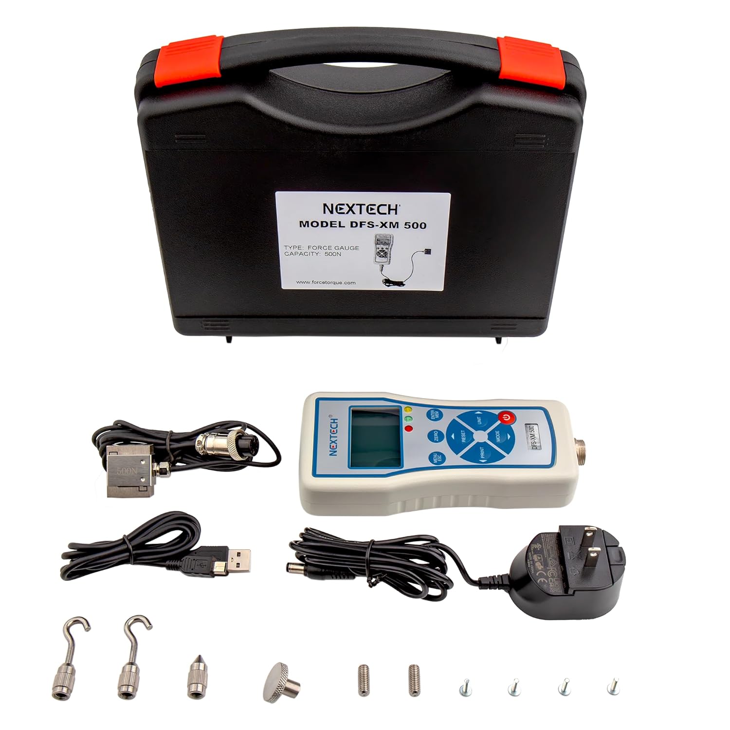 DFS-XM200 Digital Force Gauge with External Micro-S Beam Load Cell - Capacity 200 Newton