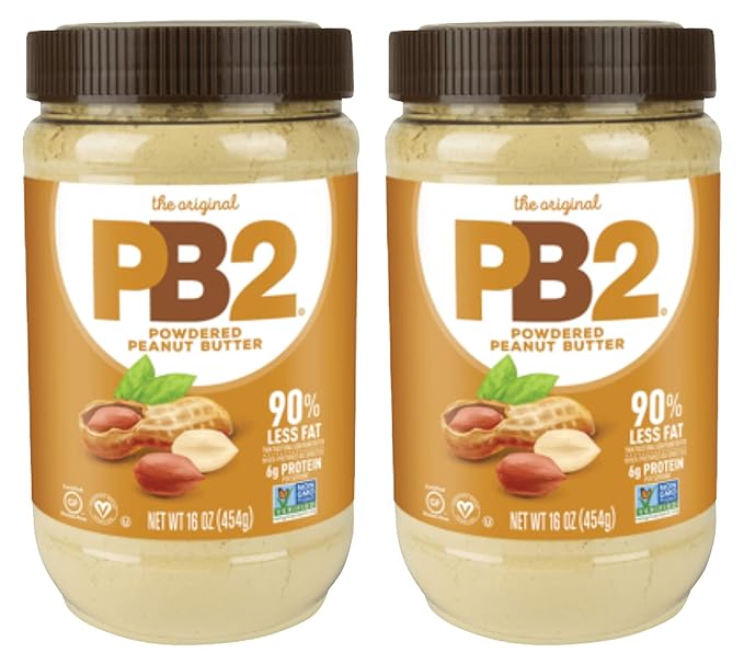 Amazon Com Pb2 Original Powdered Peanut Butter Twin Pack 2 16oz Jars Grocery Gourmet Food