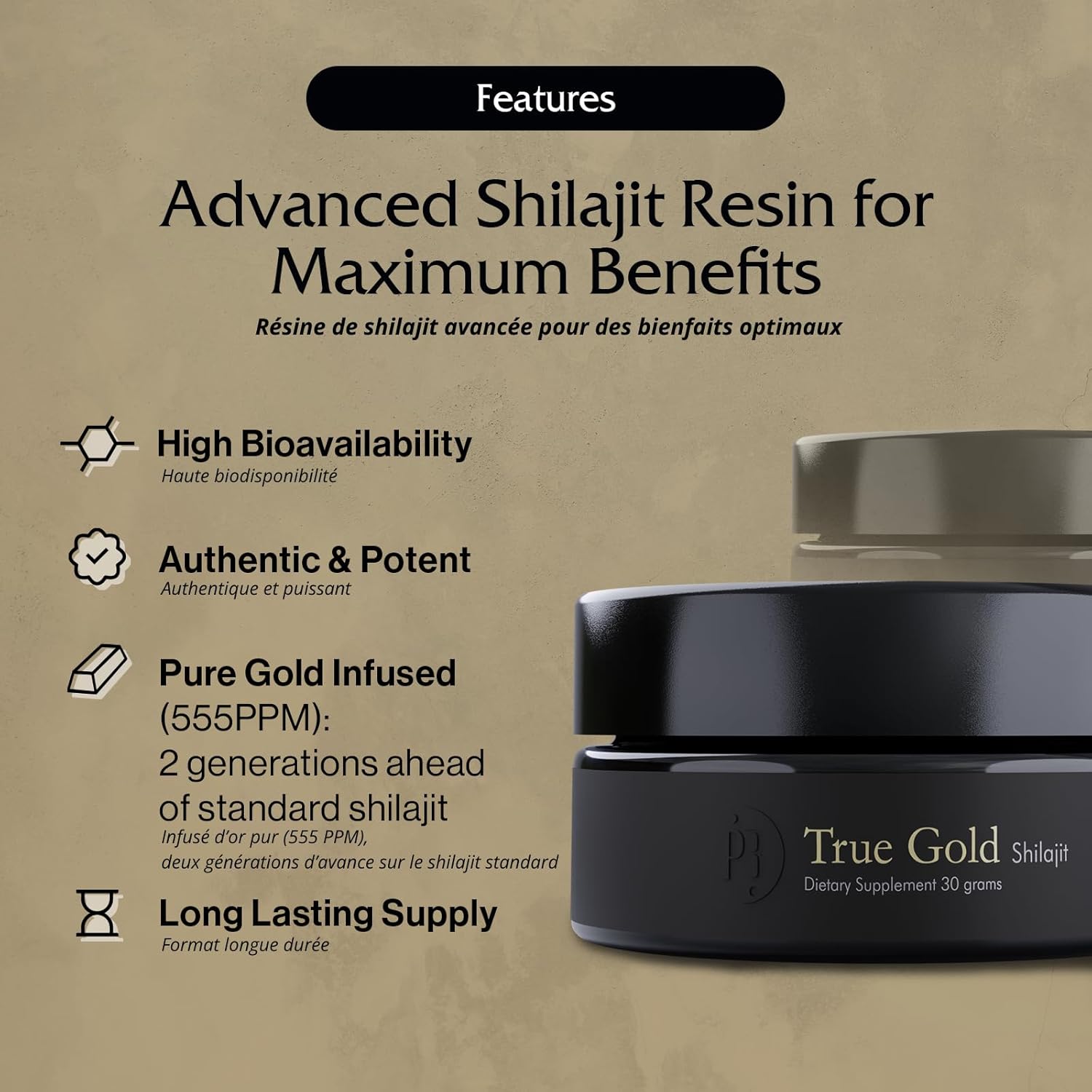 Purblack Pure Himalayan Shilajit Resin - Himalayan and Other Mountain Ranges Gold Infused Shilajit for Men & Women with Over 85+ Trace Minerals for Energy & Immunity | 60 Servings | USA Made - Image 5