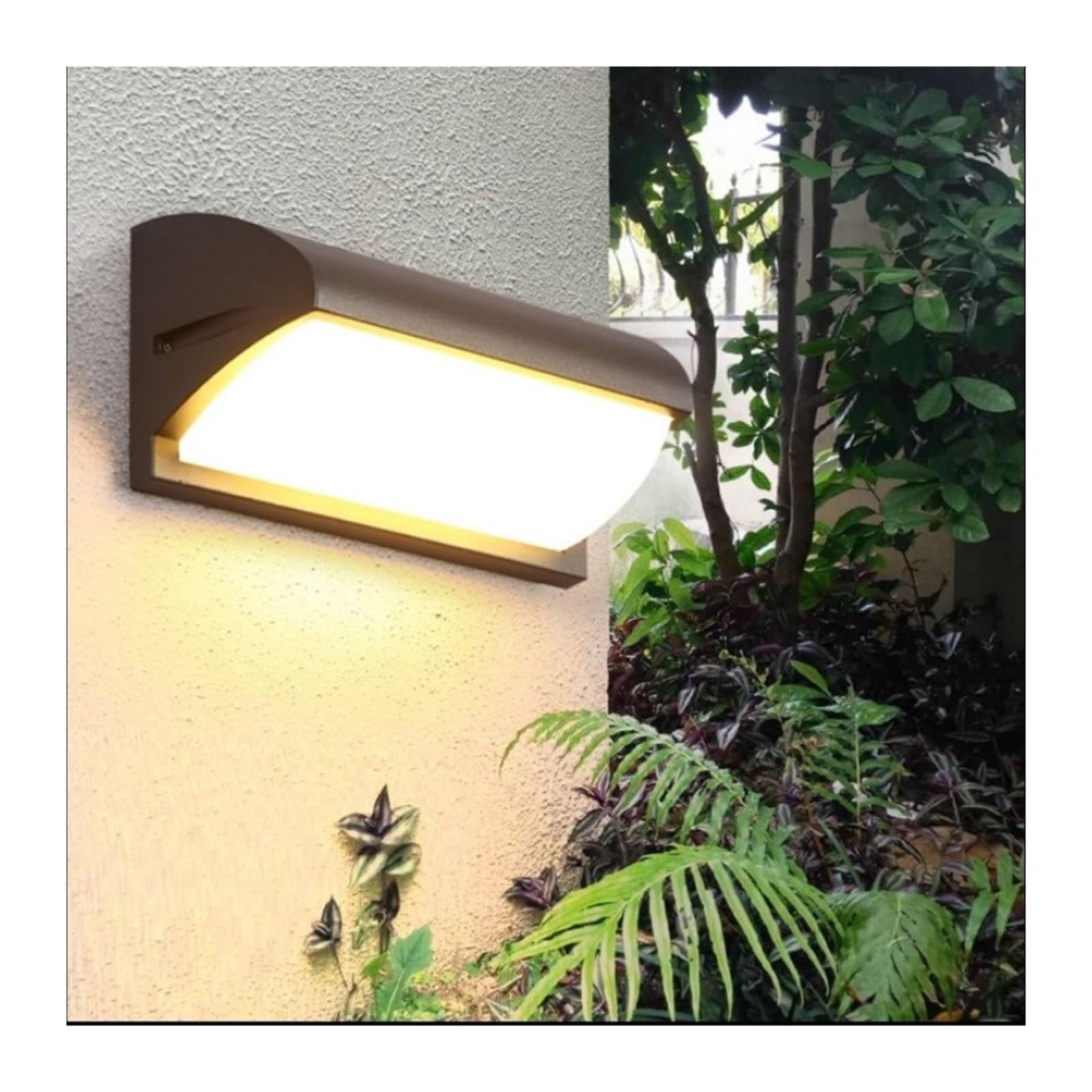 Duża lampa ścienna LED, wodoszczelna, IP65, czujnik ruchu, lampa zewnętrzna, lampa zewnętrzna (ciepła biel, 3000 K, bardzo duża C – 40 W, czujnik ruchu radarowego)