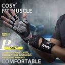 Leosportz Gym Gloves for Men Workout - Weight Lifting Workout Gloves with Wrist Support | Provided Full Protection to Palm Breathable | Silicon Padded Gloves for Gym Enthusiast (Black n White, L) gallery image
