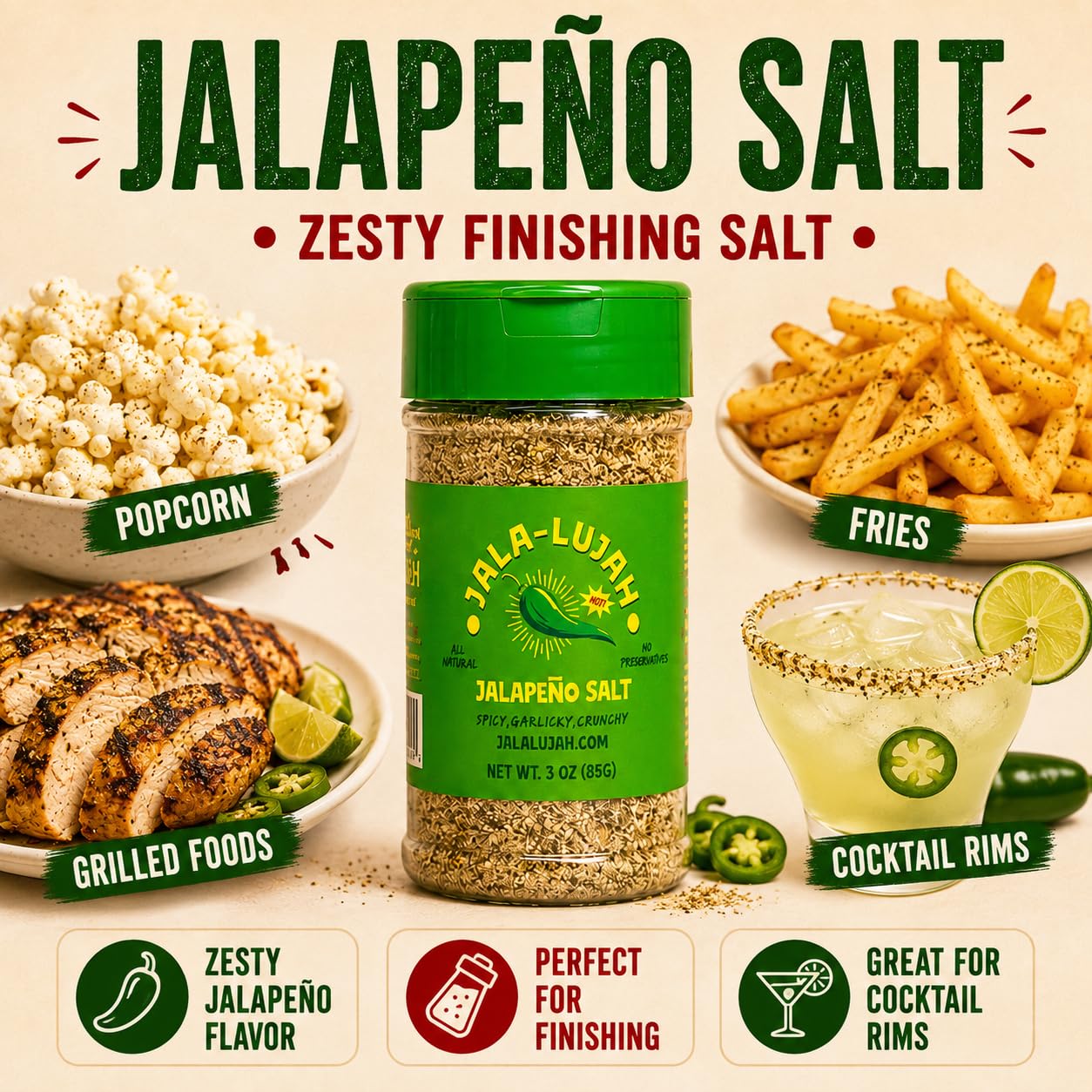 Jala-Lujah Spicy Flavor Trio, 3-Piece Chili Crisp & Seasoning Set image 5