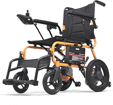 Lightweight Electric Wheelchair Only 48 lbs, Foldable Power Chair for Adults, All-Terrain Motorized Wheelchair with One-Click Mute & SOS Alert Button, Removable Battery, 220 lb Capacity
