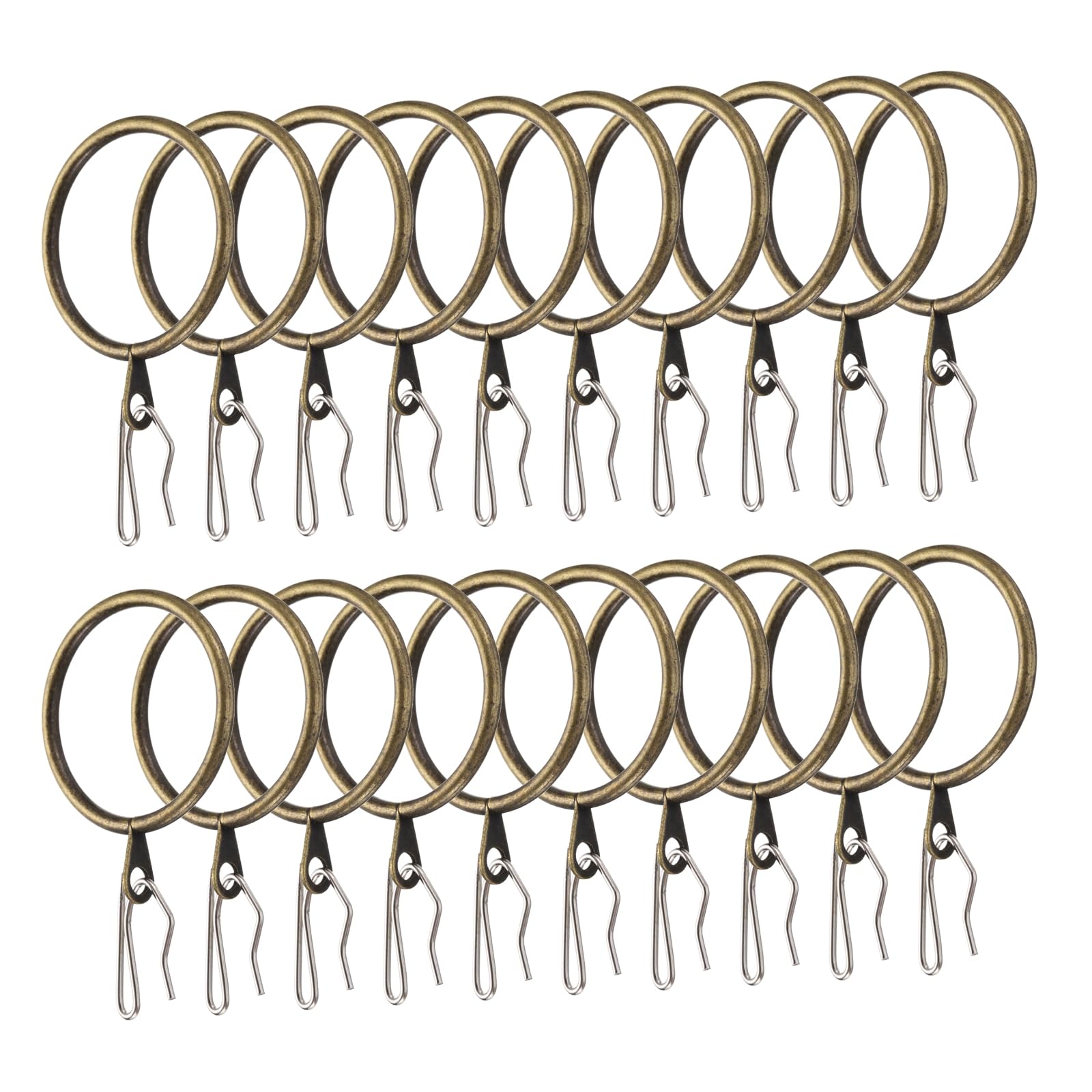 Anneaux de rideaux coulissants en métal ø 3,8 cm pour tringles standard