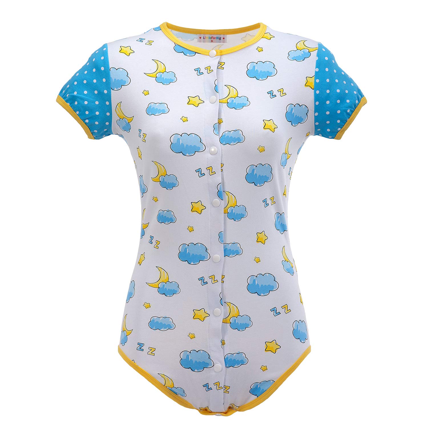 Littleforbig Adult Baby Onesie Diaper Lover (ABDL) Button Crotch Romper