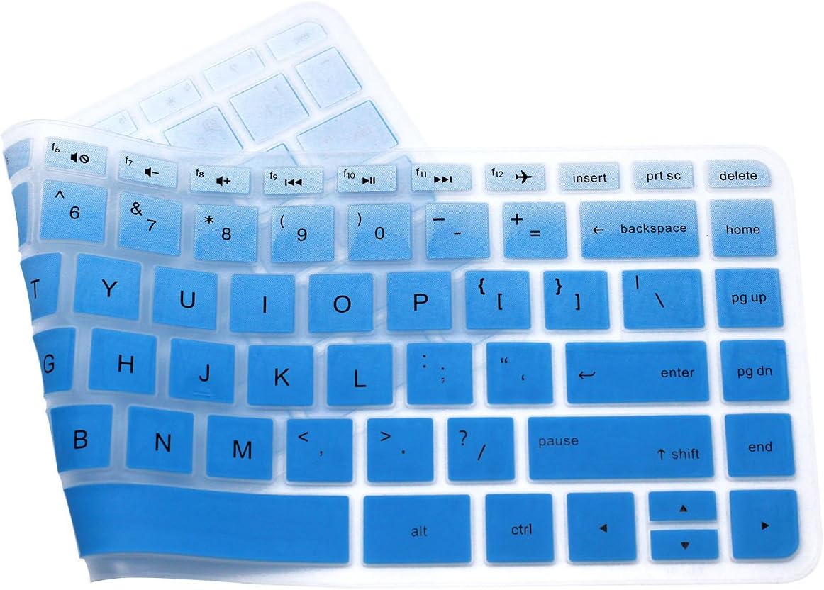 Keyboard Cover Compatible with HP 14-ab 14-ac 14-ad 14-an Series, 14-ab010 / ab166us 14-ac159nr 14-al062nr 14-an010nr / an013nr / an080nr, 14" HP Stream 14-ax010nr, HP Envy 14-j0 Series (Blue Ombre
