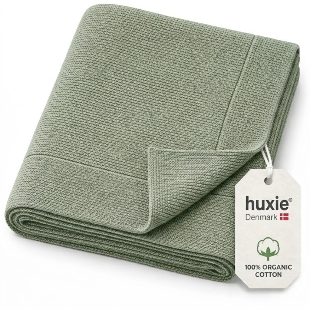 Ultra Soft Knit Baby Blanket – 100% Organic Cotton, Newborn Quilt