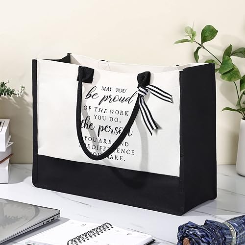 Miniatura 5 de Cunno Bolsa de lona de regalo para compañeras de trabajo para mujeres, regalo de agradecimiento a los empleados, regalo de agradecimiento para