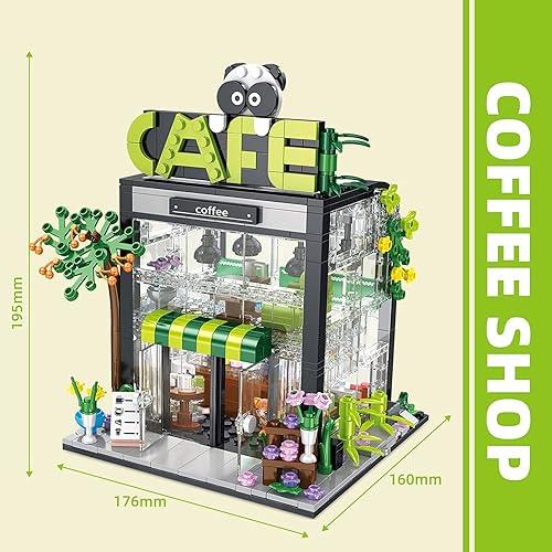 Miniatura 3 de QLT - Juego de construcción de cafetería, casa de amigos crea elegancia y calidez ambiental, bonito regalo con hermosa caja de regalo para niñas de