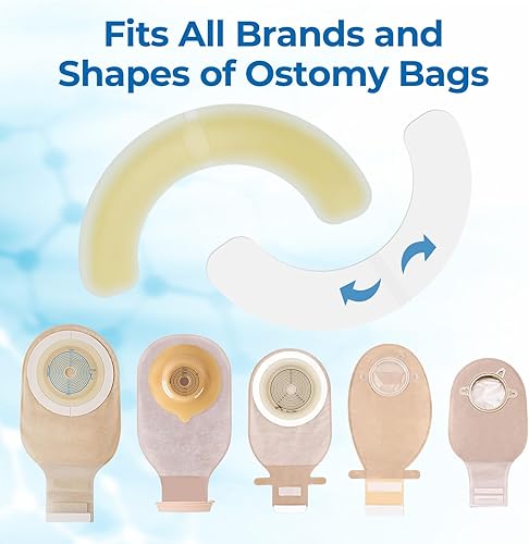 Miniatura 6 de 20 tiras elásticas de barrera para ostomía, hidrocoloide de grado médico, suministros de ostomía, cinta adhesiva para la piel, fugas impermeables