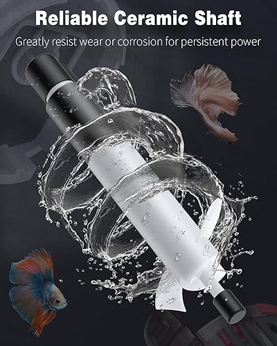 Miniatura 6 de Pawfly Acuario Wave Maker para peceras de hasta 150 galones, bomba de circulación ajustable de 2000 GPH con base de ventosa fuerte, bomba de agua