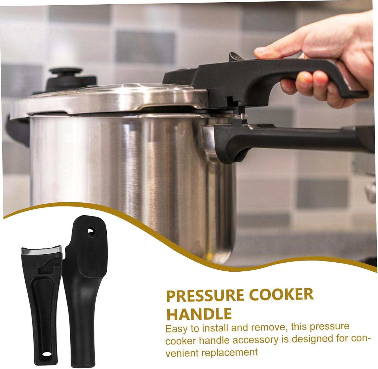 Garneck 5pairs Ergonomic Pressure Cooker Replacement Grips Scalding Handle Compatible for Daily Use and Kitchen Convenience