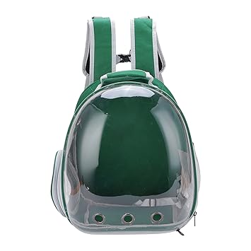 Pet Carrier, Space Capsule Small Cat Backpack Carrier Safety for Hike for Walk Outdoors for Bike(Upgraded Version of Green)