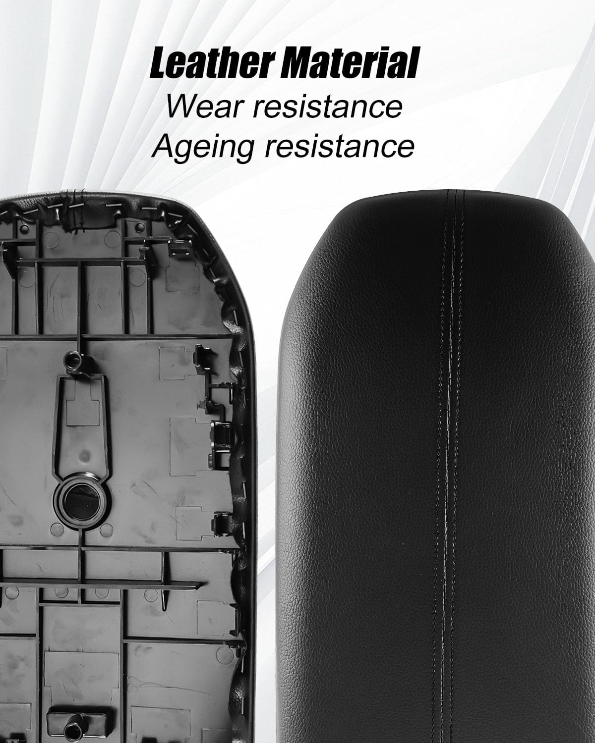 Premium Leather Center Console Lid Armrest Cover Compatible with Toyota Rav4 2019-2023 Replace 58920-42010-C0 5892042010C0