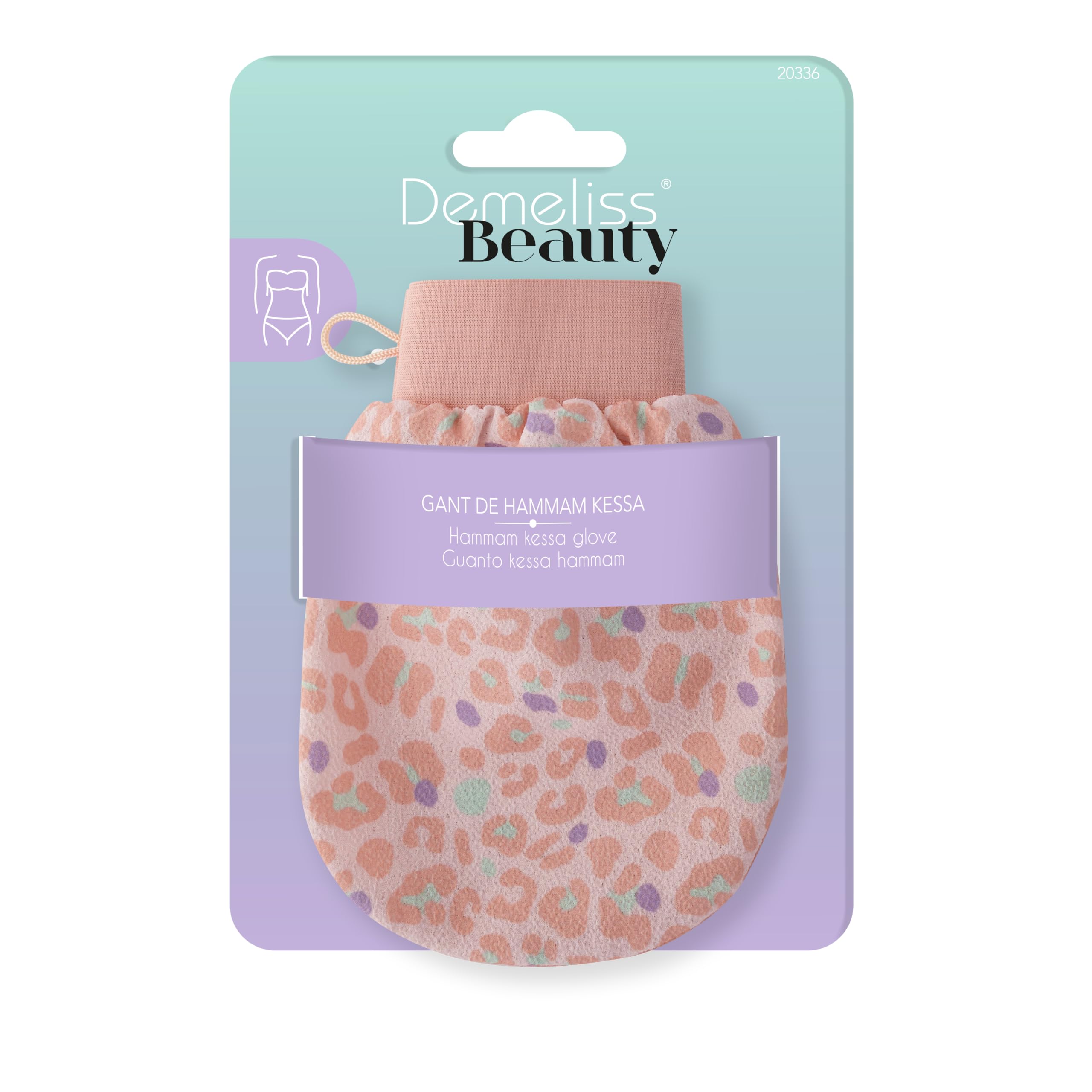 Demeliss Beauty Exfoliating Glove - Body Scrub - Long-Lasting Tan, Pink