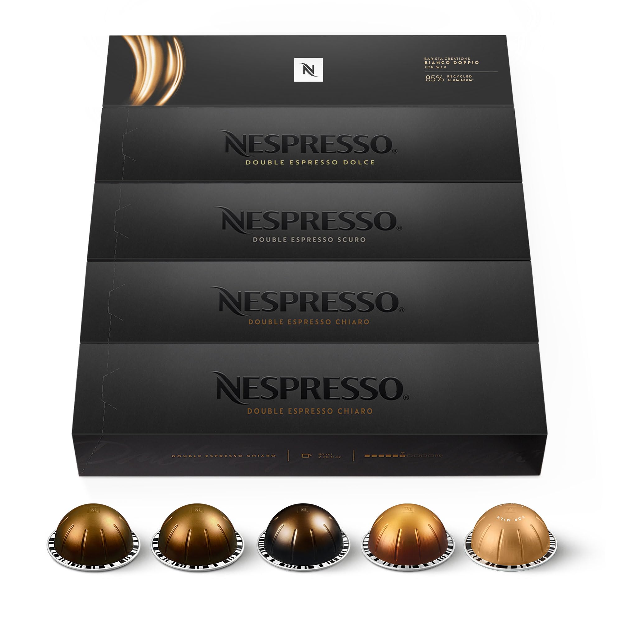 Nespresso Vertuo - Assortiment Double Espresso - 50 Capsules Café