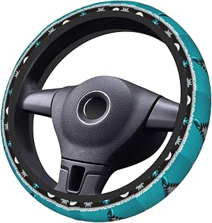 Rust Western Arrow Southwest Native American Thick Stretchable Steering Wheel Cover, Universal Fit for Cars Trucks SUV ATV, Neoprene Fabric