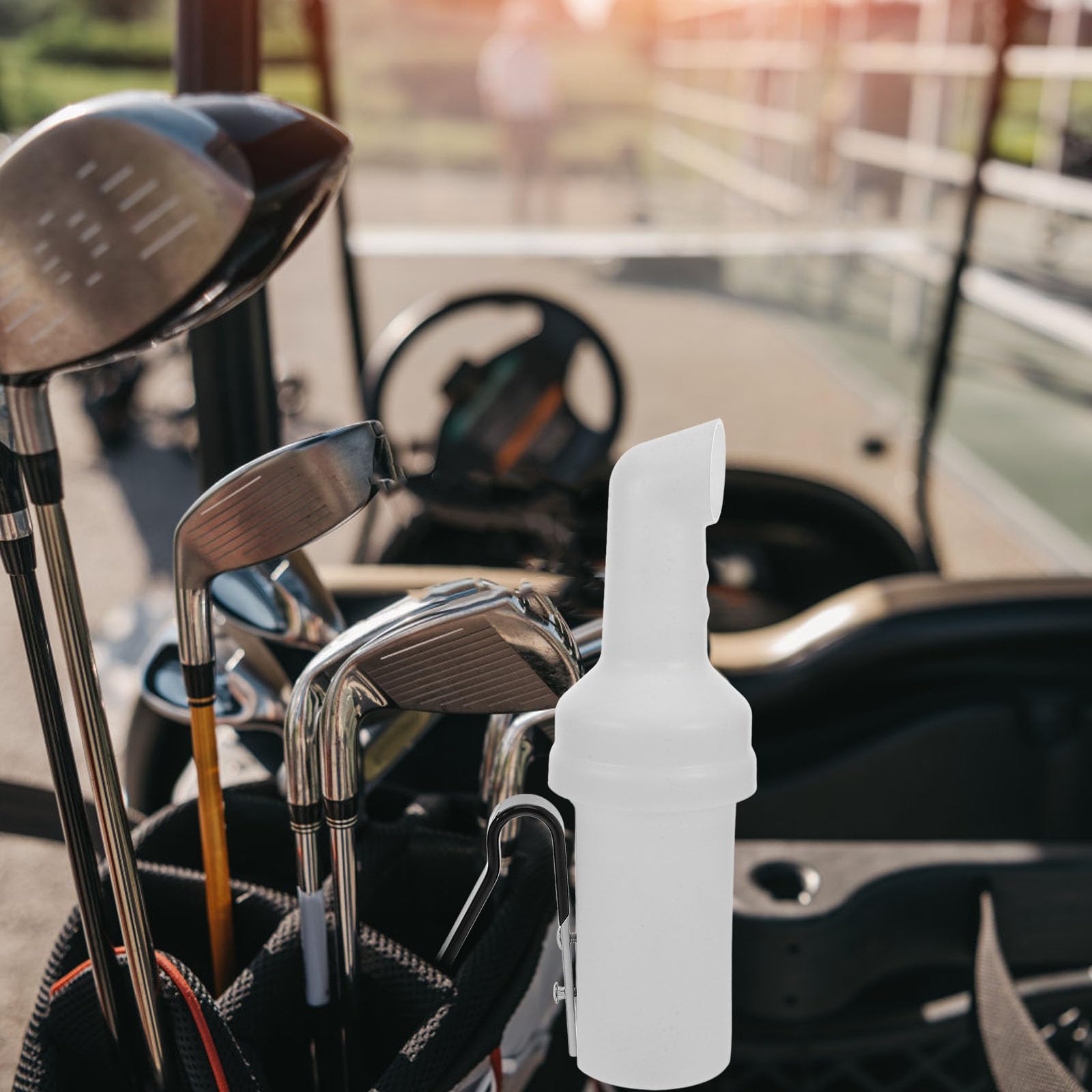 SHINEOFI Golfsandflasche für Golfwagen aus Kunststoff mit Großer Kapazität und Einfacher Montage als Sandbehälter für Golfplatzpflege und Golfspielen