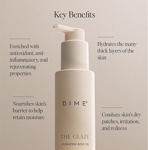 Miniatura 3 de DIME Beauty Glaze - Aceite corporal hidratante, aceite de masaje no graso, aceite de argán y jojoba para la piel, aceite de baño para todo el brillo