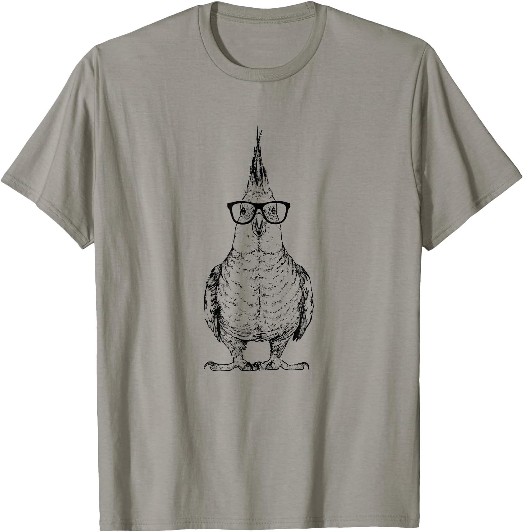 Cockatiel Nerdy Glasses Cockatoo Bird T-Shirt