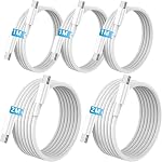 Gartmost [5-Pack] USB C à C 60W Câble de recharge rapide, 480 Transfert de données Mbps * 2M】, PD 3.0 Compatible avec iPhone 17/16/15 Plus Pro Max, MacBook, et plus (blanc)