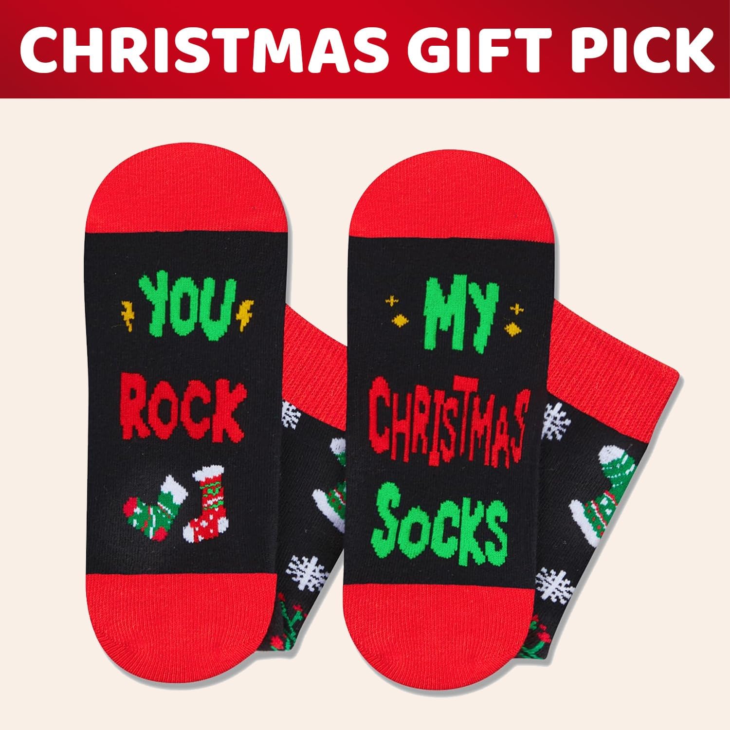 HAPPYPOP Novelty Christmas Socks - Best Xmas Gifts for Santa Lovers, Jesus Snowman Gifts - Image 6