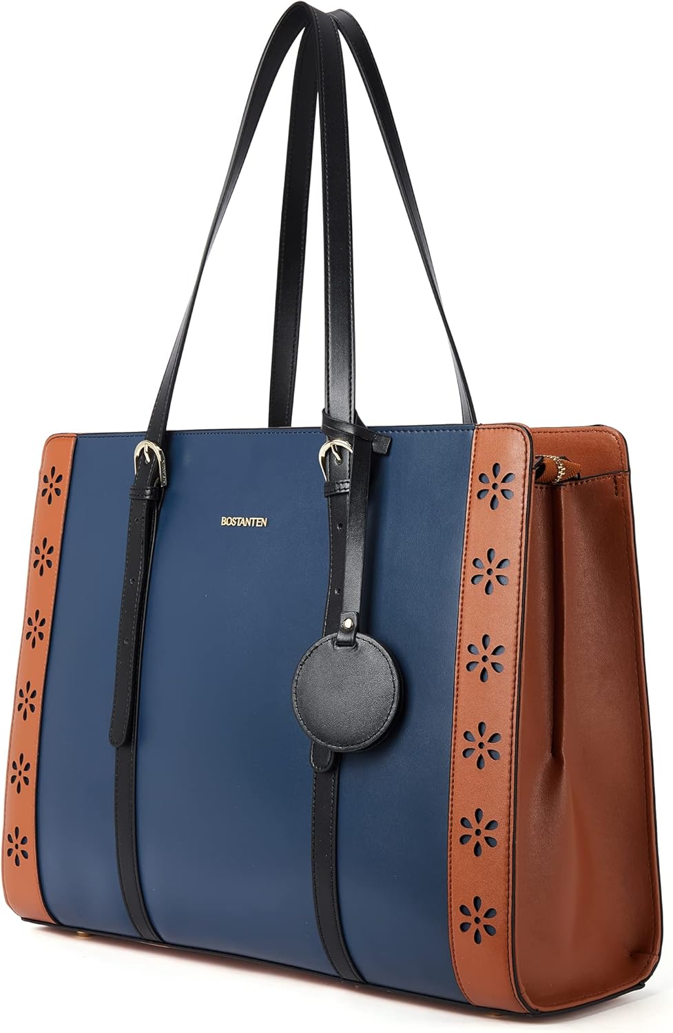 BOSTANTEN Laptop Bag for Women 15.6 inch Computer Leather Briefcase Vintage Work Tote Handbag