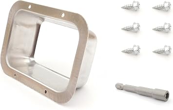 EAGLE 1 - 3" X 4" Aluminum Gutter Downspout Outlet with 6 Free Screws, 1/4" Chuck and Instructions - Easy to Install 1