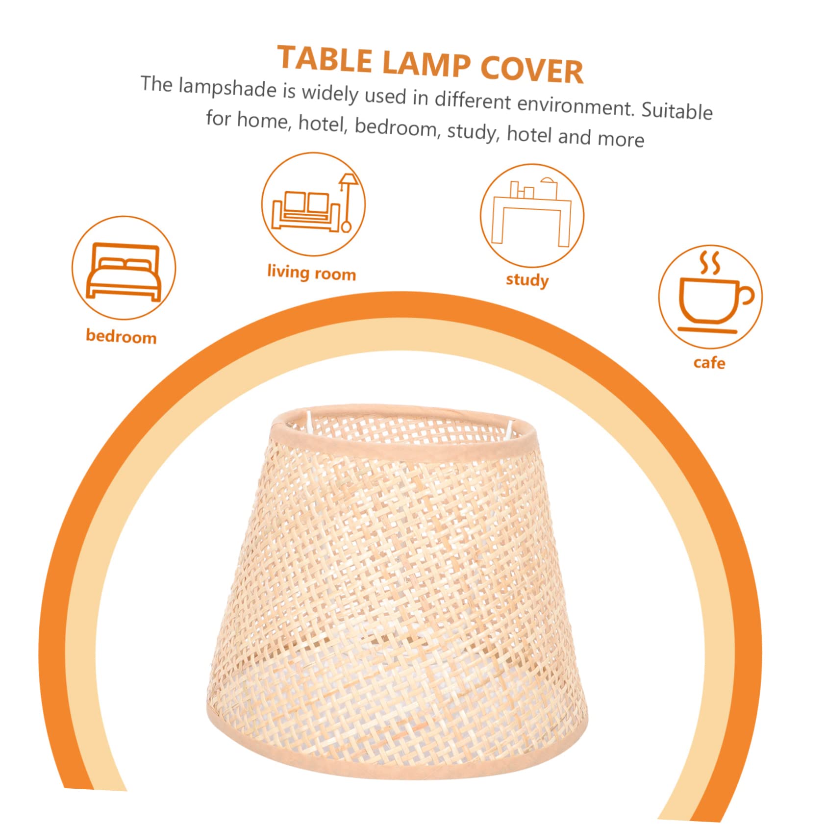 Abat-jour en Rotin Tressé de Rechange pour Lampe de Table