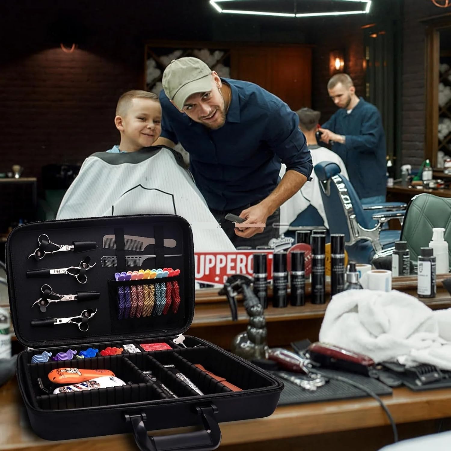 Hair Styling Travel Tool Makeup Bag Barber Large Hairdresser Handbag Professional Salon Hair Cutting Grooming Kit Storage Bag