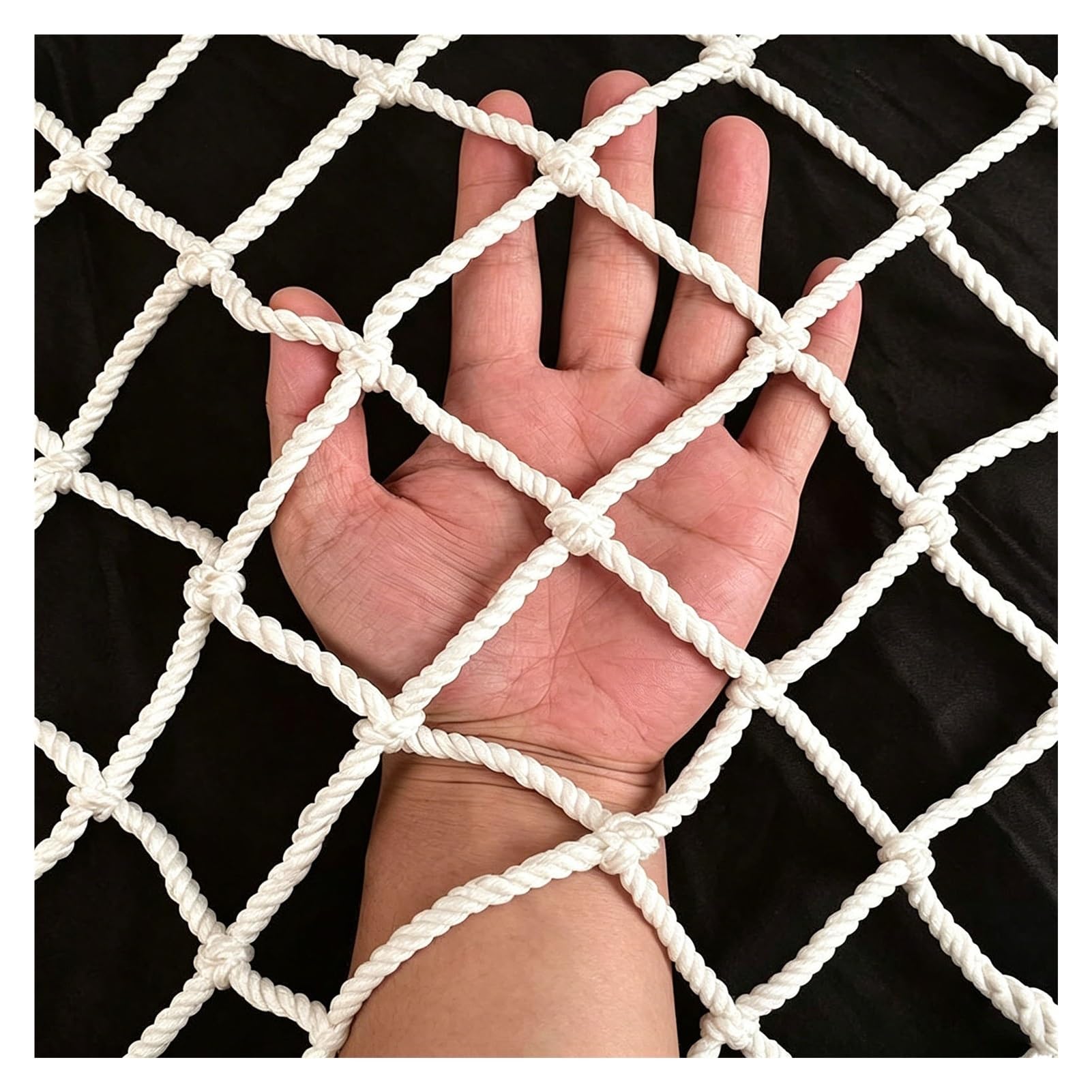 Hemp Rope Net Trellis Netting Portable Cargo Netting Cat Fencing Main Gates Parks Corridors(2x5m/6.56x16.4ft)