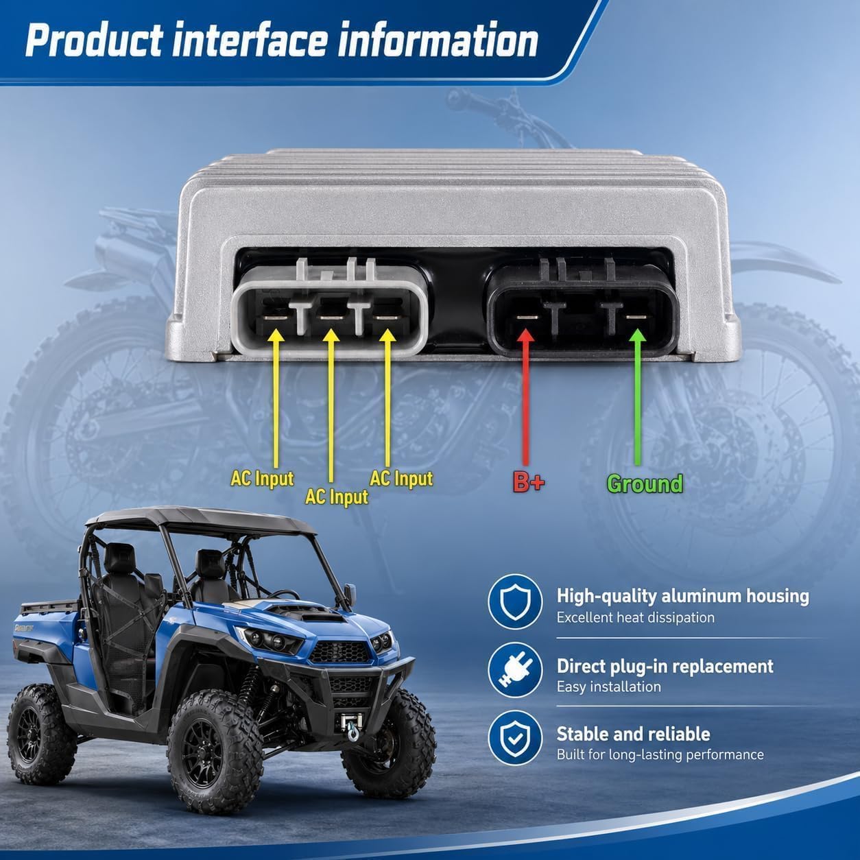 Mosfet Voltage Regulator Rectifier Replacement for CAN-AM ATV Outlander 800R EFI XT-P DPS FH019AA 710001191