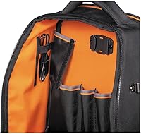 Vista 8 de La mochila Klein Tools 62805BPTECH Tradesman Pro Extra-Large Tech Tool Backpack con 28 bolsillos, bolsa para herramientas para laptop con fondo