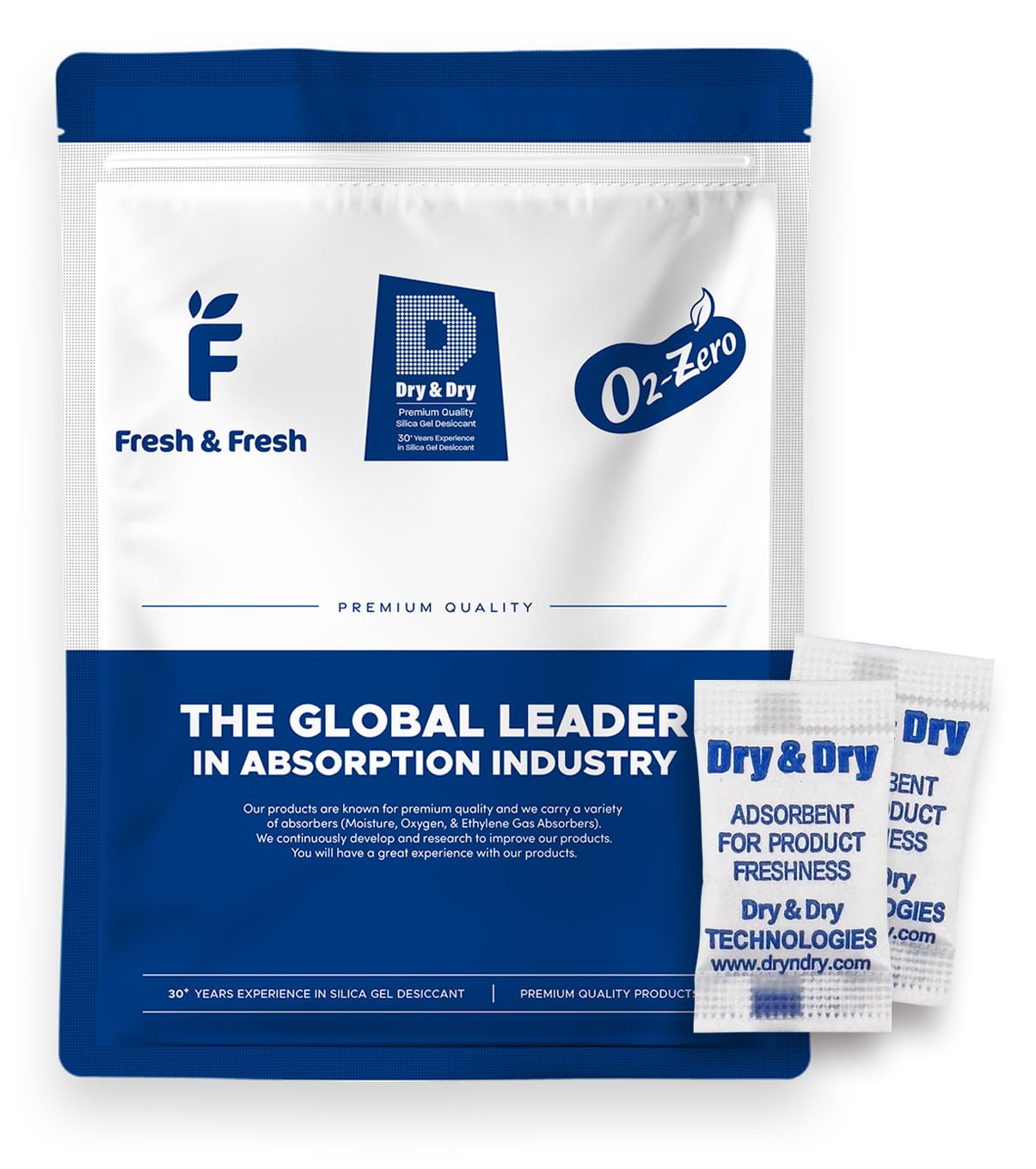 Dry & Dry 0.5 Gram[1000 Packets] Food & Pharmaceutical Safe Silica Gel Packs Desiccants - Rechargeable Tyvek® Silica Gel Packets, Moisture Absorbers, Desiccants Packets, Silica Gel