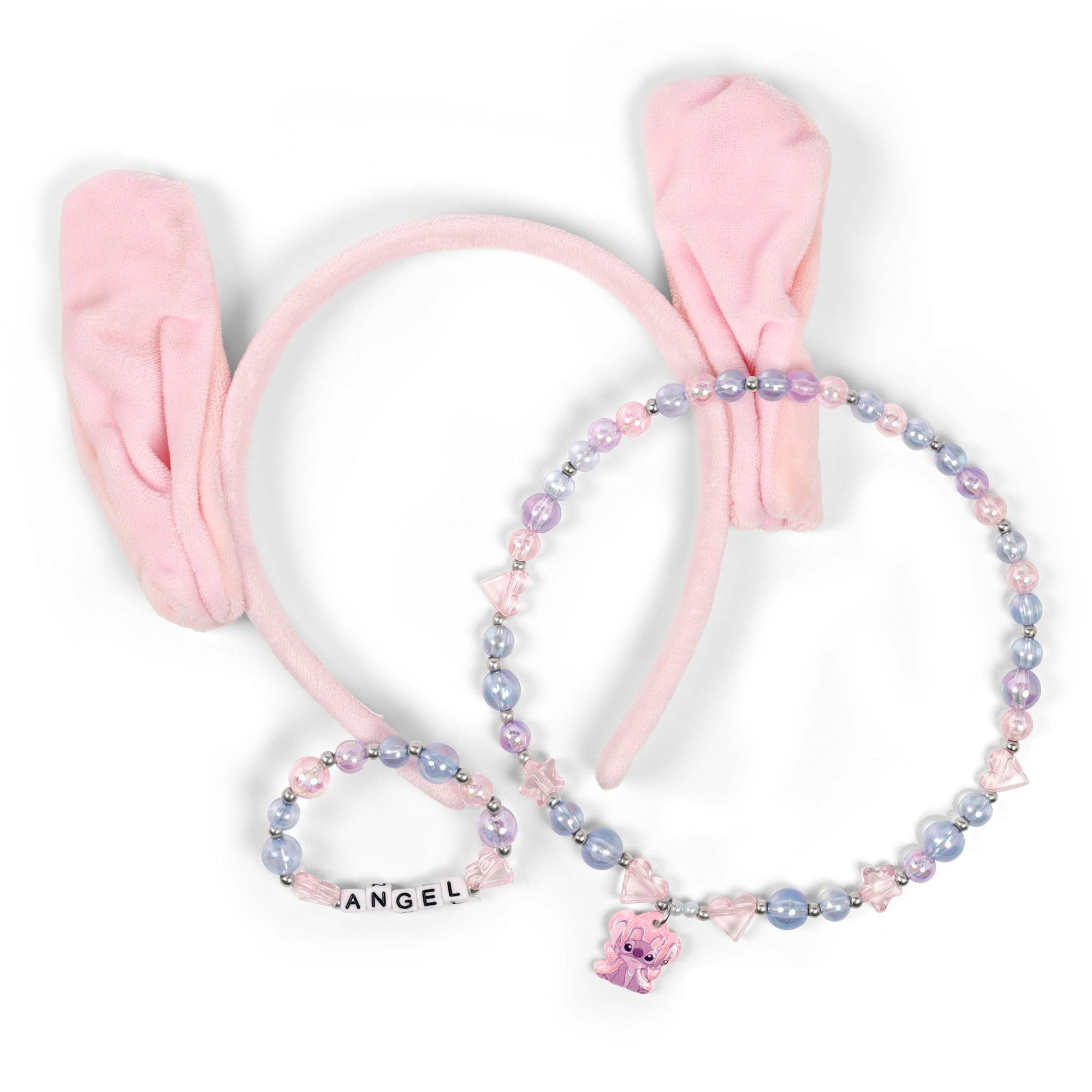 Disney Unisex Kids Multicoloured 3 Pcs Pink Headband, And Necklace | Acotis - Textile