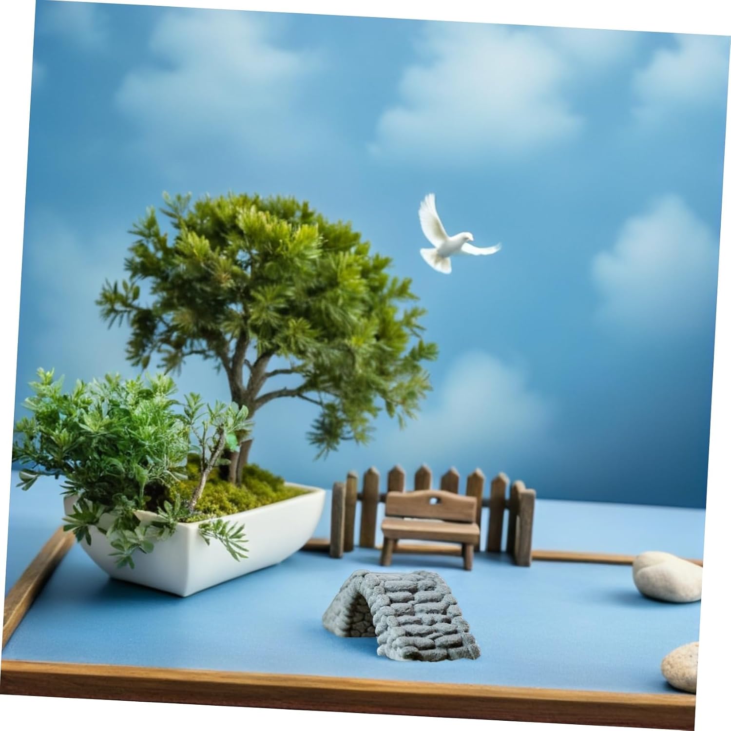 Miniature Resin Bridge Model for Terrarium and Aquarium Decor Adorable Garden Landscape Accessory and for -Term Use for Landscaping and