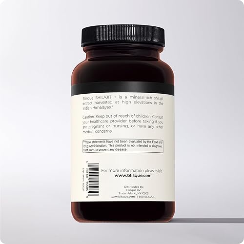 Miniatura 10 de Blisque - Polvo de extracto de shilajit orgánico puro del Himalaya  Auténtico y natural  Contiene ácido fúlvico y oligominerales  228 porciones