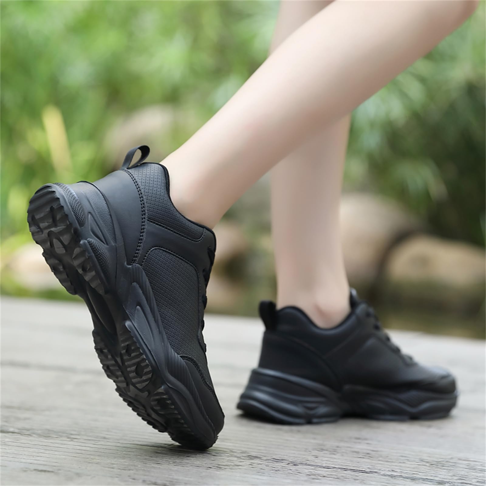 JiuQing Zapatillas De Deporte De Invierno Mujer Zapatillas para Correr Caminar Zapatillas Gruesas Impermeables Ligeras para Correr Gimnasio Tenis
