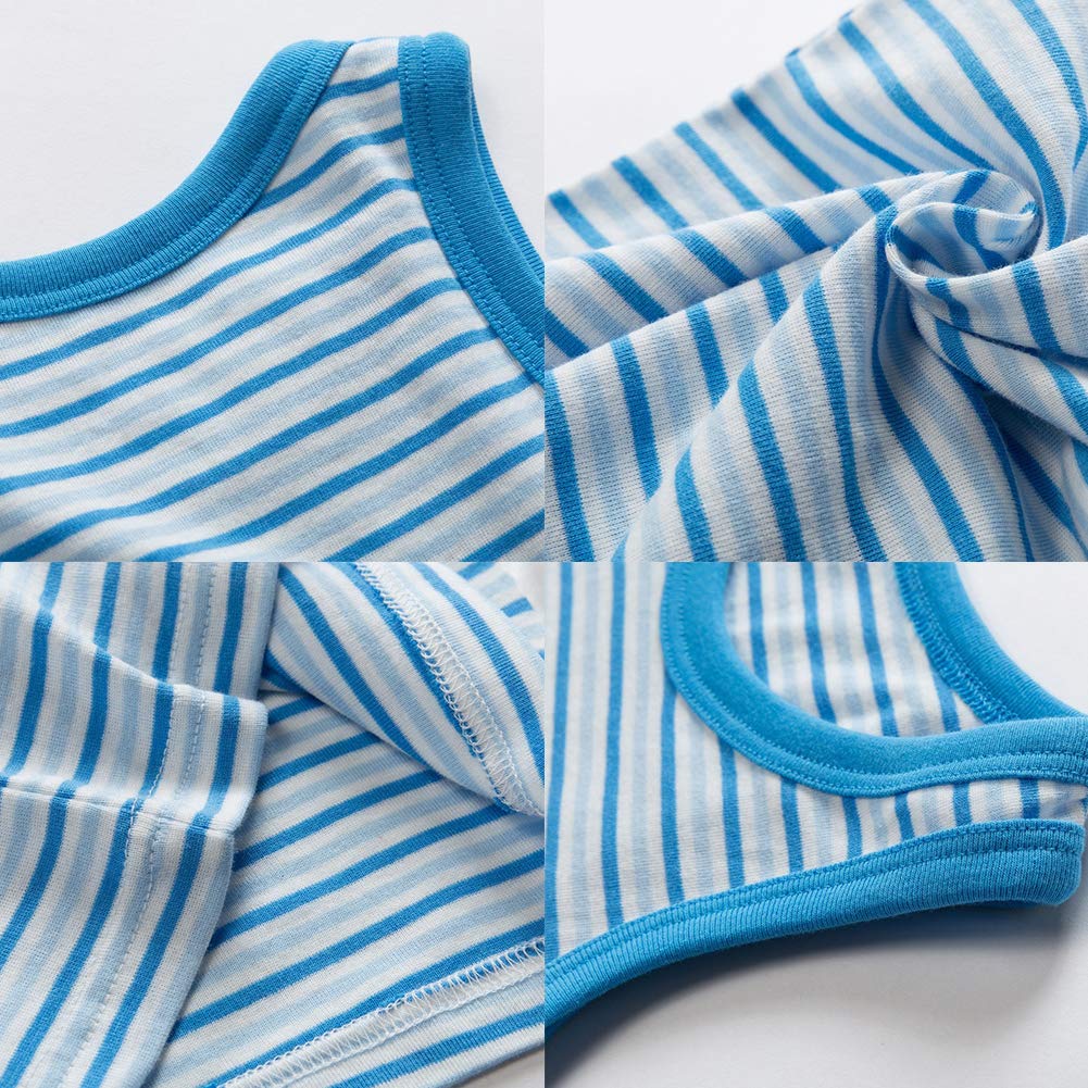 Canottiera da ragazzo per bambini senza maniche in cotone 12M-6Y