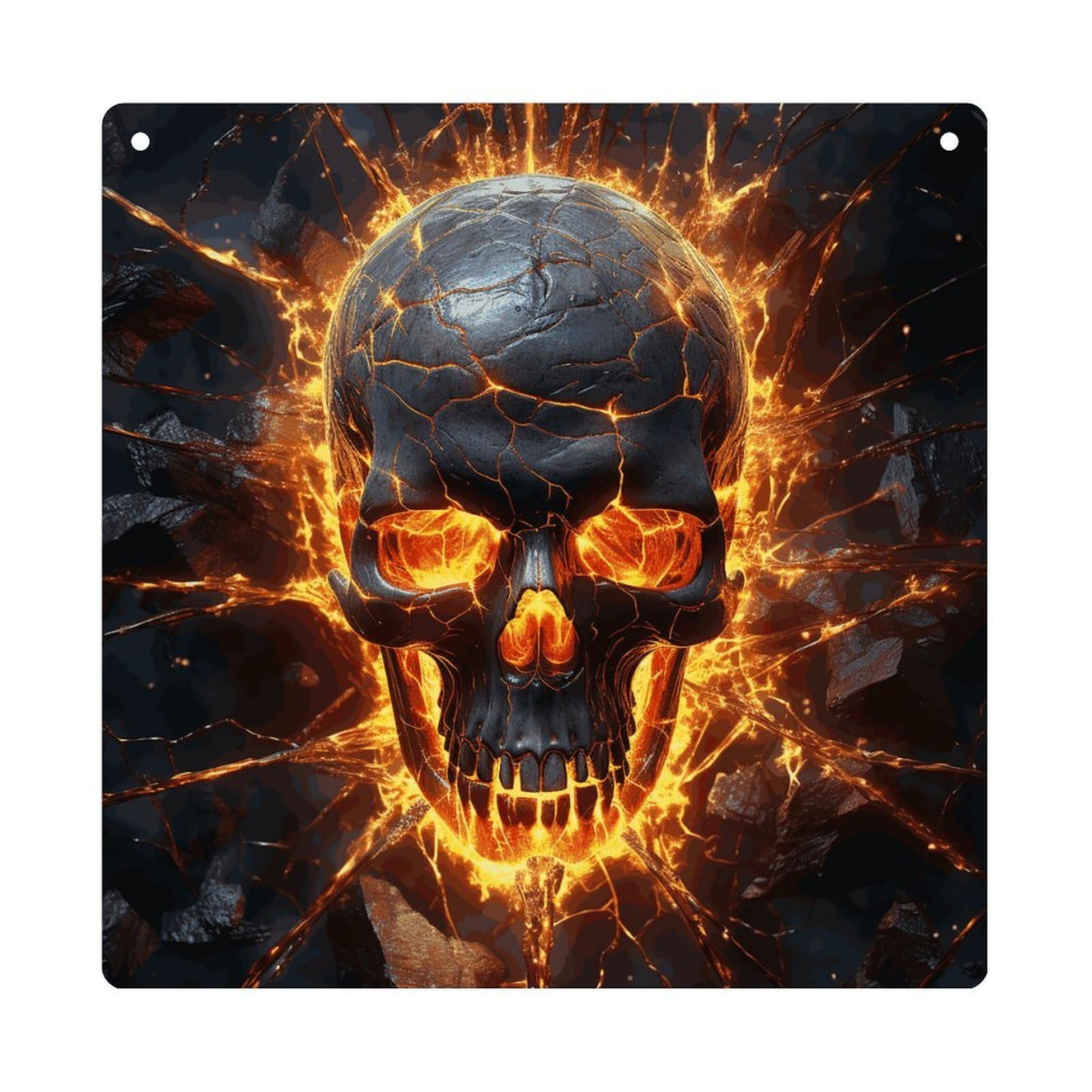 Adfgyerh Style Shattering Of Skull Hanging Ornaments Window Hanging Modern Acrylic Decor For Living Room Bedroom Dining Room Hallway Office Wall Decor, 8X8 In