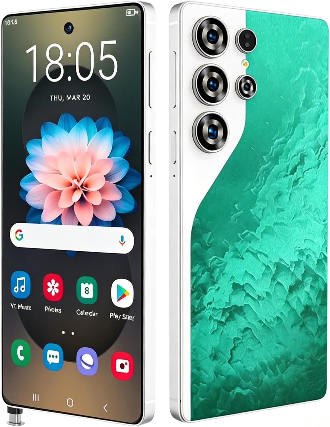 5G Unlocked Phone C26 Ultra 8GB+256GB Storage Cell Phone, 6.9" Screen Android 14 Smartphone with Built-in Stylus/6800mAh Battery/Dual SIM, 26 US Version- Green