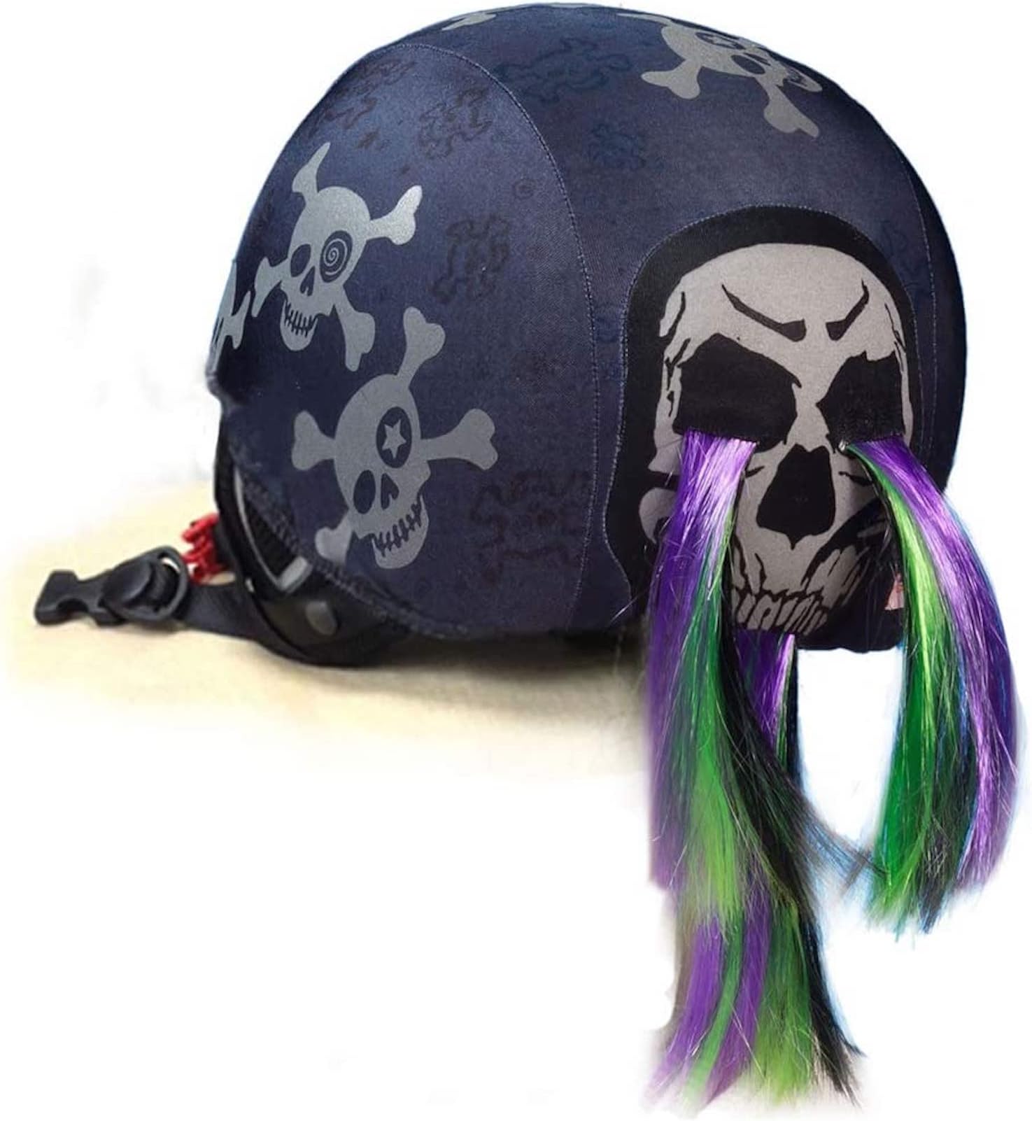 crazeeHeads Action Sports Helmet Covers - Bicycle, Ski, Summer, Winter, All Year Round Multi-Sport Girl & Boy Accessories - Cool, Viking, Skull Helmets Cover - for Kids and Adults (Skullz N' Bones)