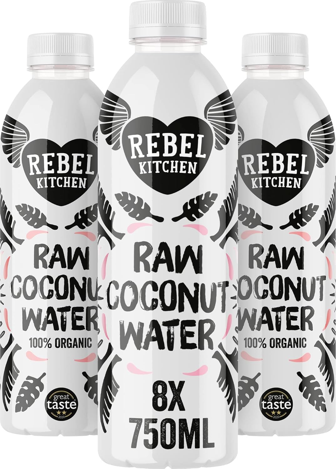 Rebel Kitchen Raw Coconut Water 100 Organic Coconut Water 8 x