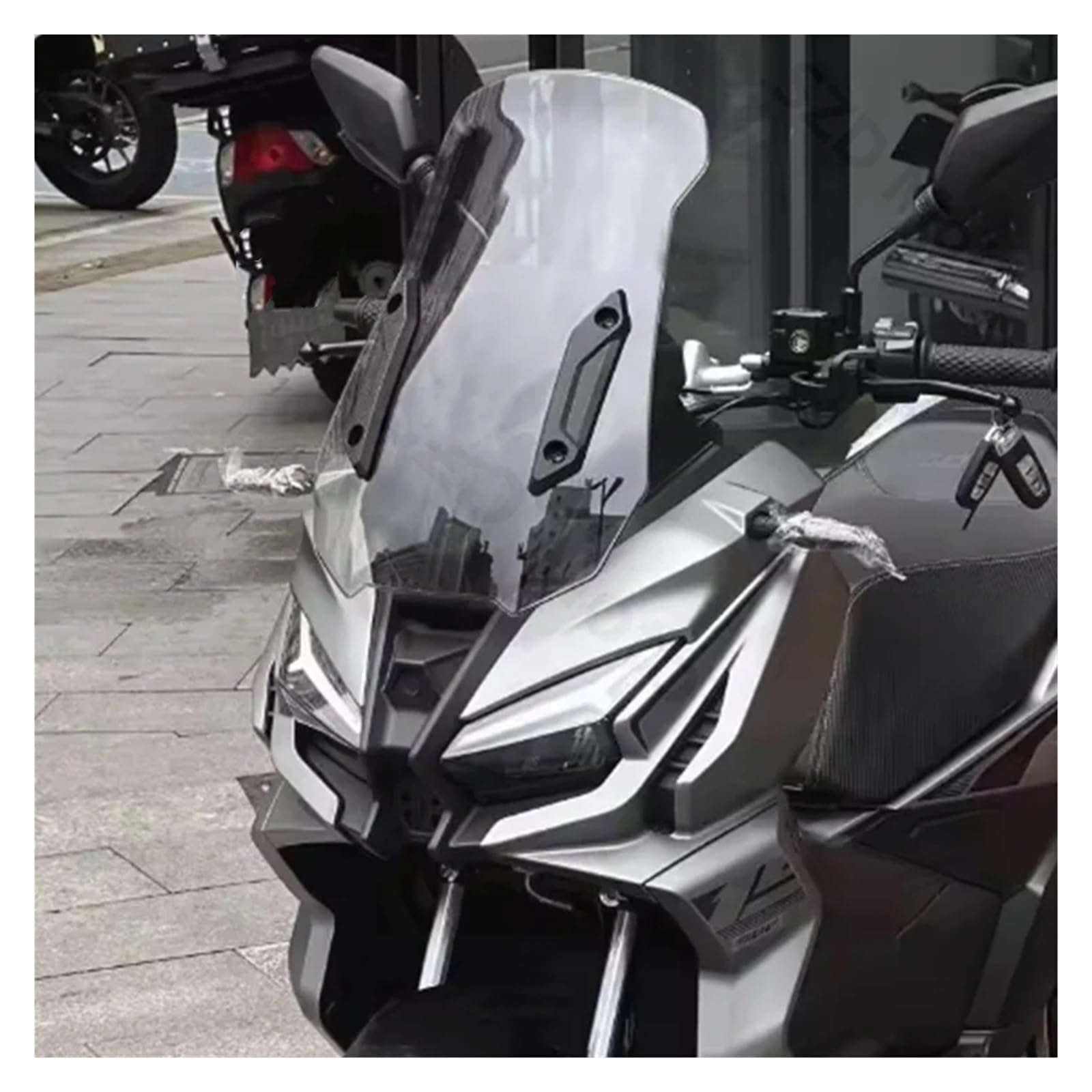 Cupolino Moto Per VOGE Per SR1 125 Per ADV Per SR150S Per Accessori Per Moto Parabrezza Deflettori Anti Visiera Parabrezza Per Motocicletta(Gray 58CM)