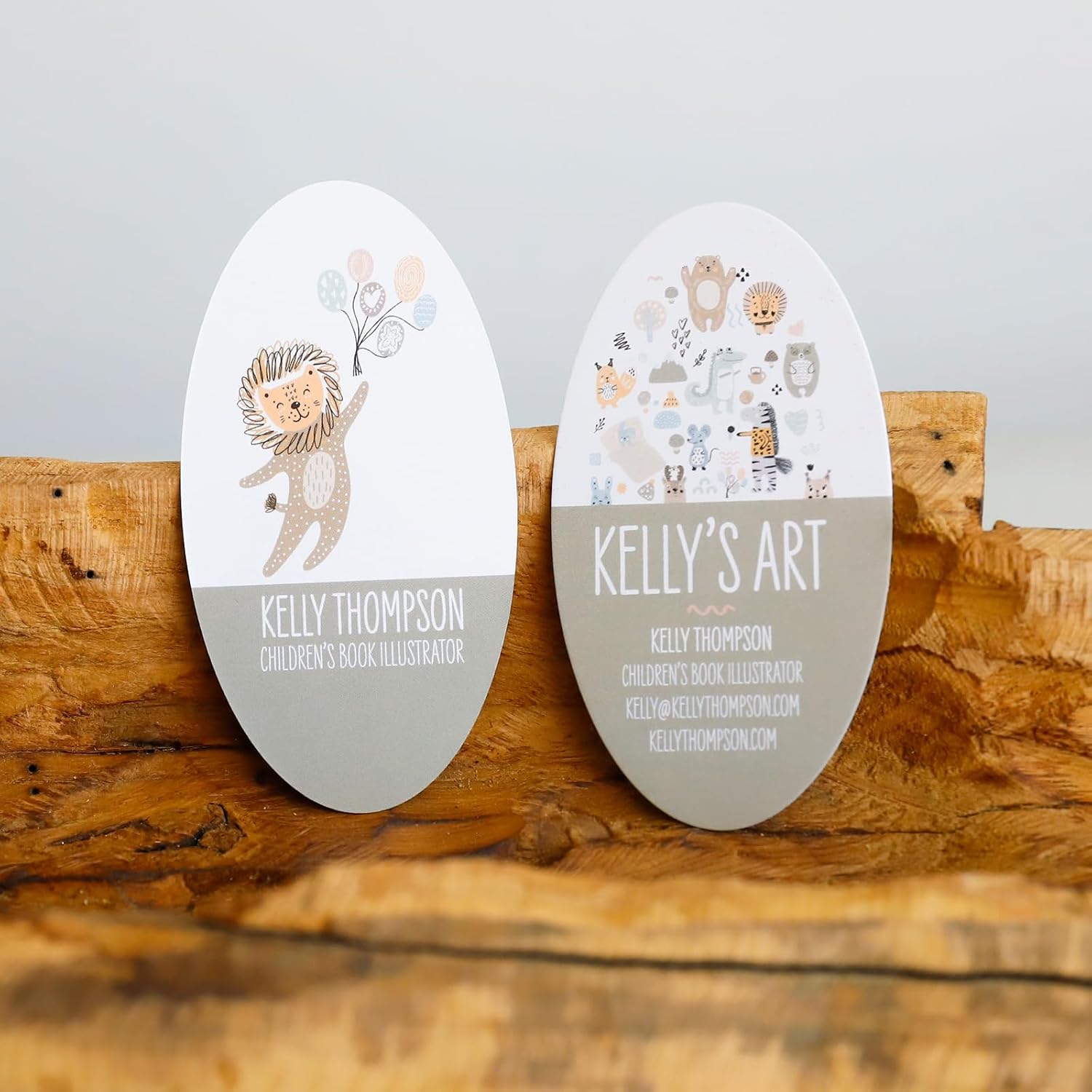 GotPrint Custom Oval Shape Business Cards | Personalized With Text/Image/Logo | Superior Print Quality | 14 pt. Gloss Paper | 2” x 3.5”, 100 QTY