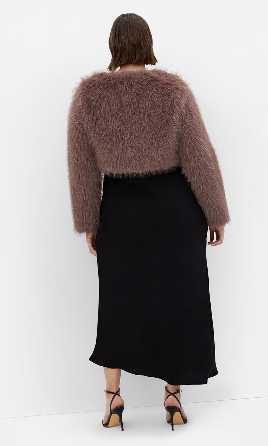 City Chic Women's Plus Size Jacket - Angelica Faux Fur Crop - Image 2